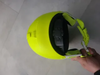 Casco de esquí amarillo neón Talla XS