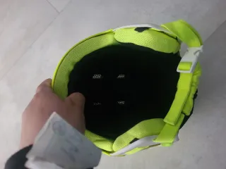Casco de esquí amarillo neón Talla XS