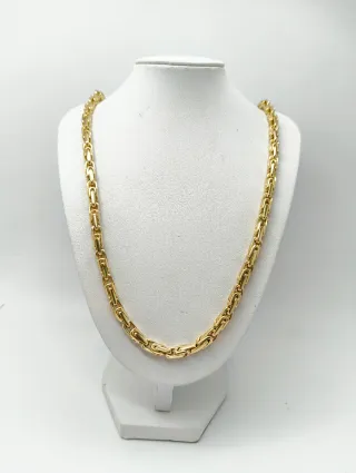 Cadena oro 18kt articulada maciza 70cm largo