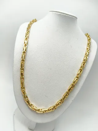 Cadena oro 18kt articulada maciza 70cm largo
