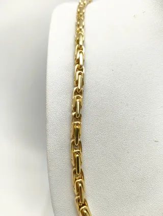 Cadena oro 18kt articulada maciza 70cm largo