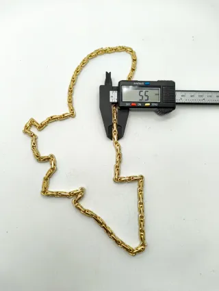 Cadena oro 18kt articulada maciza 70cm largo