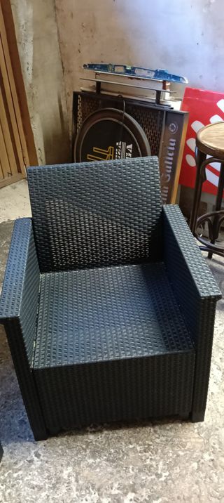 Conjunto sillones y sofá jardín ratán