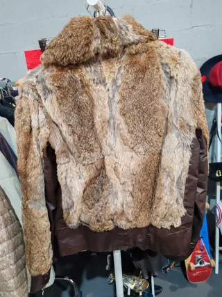 Cazadora Piel y pelo Vintage Marrón