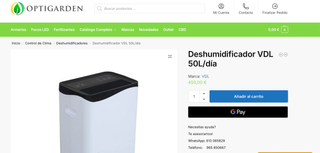 Deshumidificador VDL 50L/día