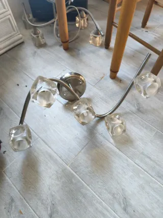 Lámpara de techo moderna cristal metal