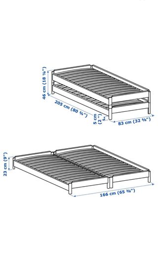 Cama Ikea 80x200 cm Madera