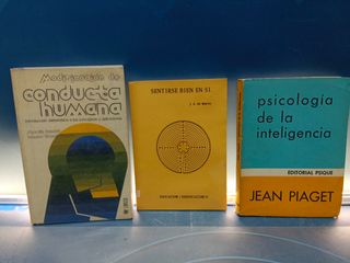 3 libros Sentirse bien en si + modificación de conducta humana + Psicología de la inteligencia