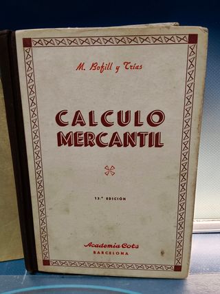3 libros Calculo mercantil +Economía política + derecho civil y mercantil