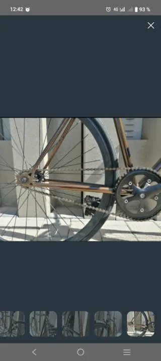 Bicicleta Fixie 6KU Marrón talla L