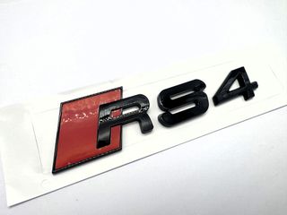 EMBLEMA TRASERO LETRAS AUDI RS4 NEGRO BRILLO
