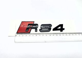 EMBLEMA TRASERO LETRAS AUDI RS4 NEGRO BRILLO
