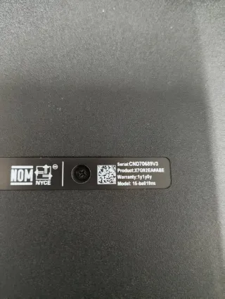 Portátil HP Azul Modelo 15-ba019ns