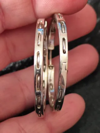 Pendientes de plata aros