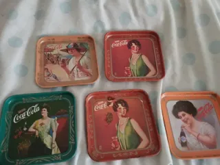 5 Posavasos Coca-Cola Metal Vintage