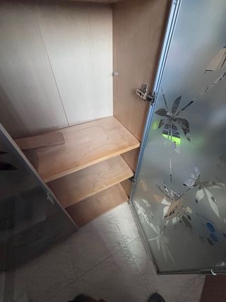 Librería Ikea BILLY Madera y Cristal