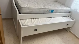 Cama nido blanca con cajones