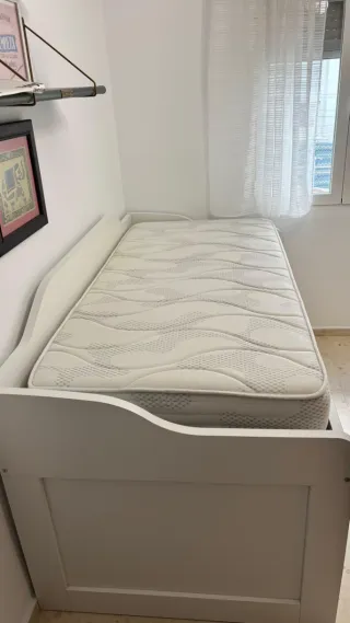 Cama nido blanca con cajones