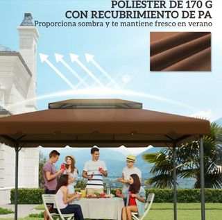 Toldo Repuesto Cenador 4x3m Marrón