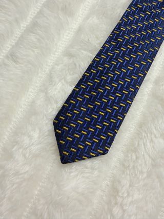 Corbata Boston Azul y Dorado