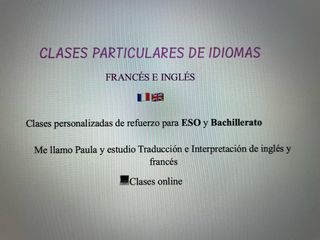 Clases individuales online francés e inglés