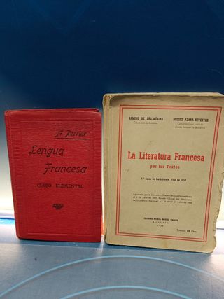 2 libros de estudios y escuela Lengua francesa + La literatura Francesa