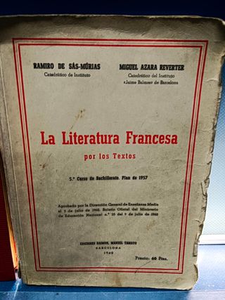 2 libros de estudios y escuela Lengua francesa + La literatura Francesa
