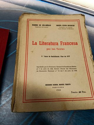 2 libros de estudios y escuela Lengua francesa + La literatura Francesa