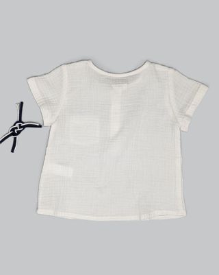 Conjunto Camisa Blanca y Bermuda Cuadros Talla 2A