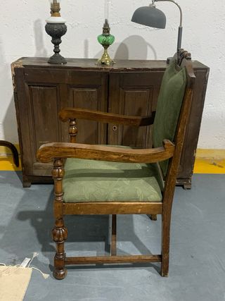 Sillón antiguo estilo Alfonsino siglo XIX