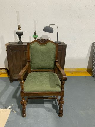 Sillón antiguo estilo Alfonsino siglo XIX