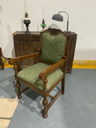 Sillón antiguo estilo Alfonsino siglo XIX