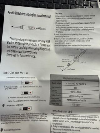 Soldador Estaño 80W Digital + maletín