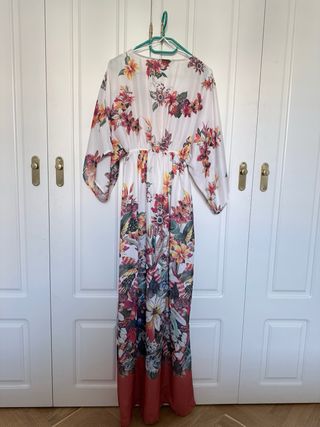 Vestido kimono Zara Largo Estampado Floral