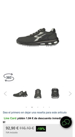 Botas de seguridad U-Power negras y grises