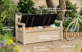 Banco arcón Keter Eden exterior