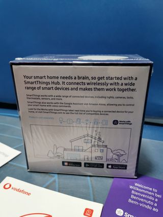 Sistema de seguridad Vodafone V-Home-ITA - blanco-kit V-home mini iot, hub + camera