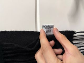 Sciarpa Moschino nera in lana