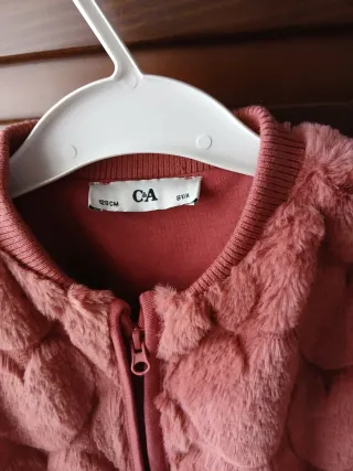 2 Chaquetas C&A Talla 8 Rosa Peluche