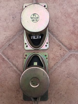 Altavoces ovalados plata y negro