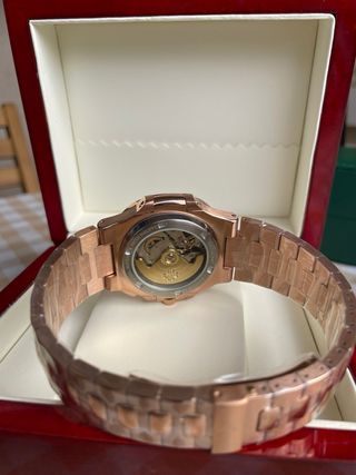 Reloj Automático Azul y Dorado