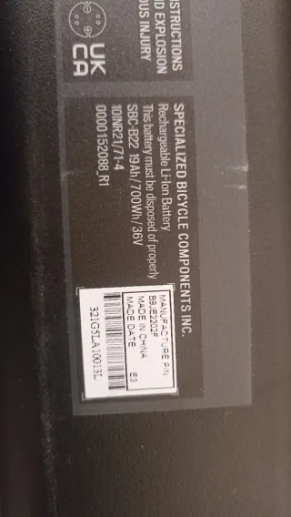 Batería Specialized Turbo Levo 700Wh