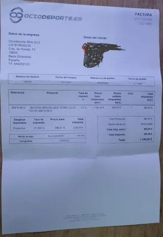 Batería Specialized Turbo Levo 700Wh