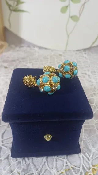 Pendientes Vintage Otomanos Chapado Oro 18k