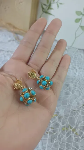 Pendientes Vintage Otomanos Chapado Oro 18k