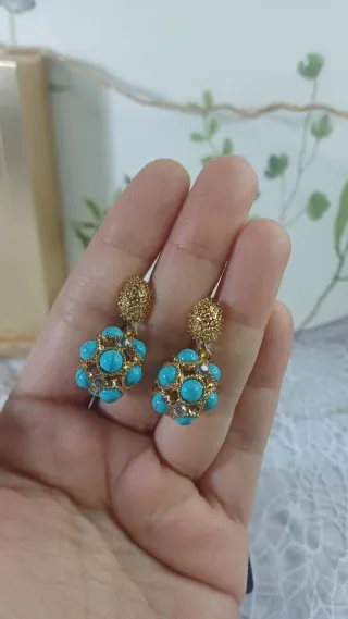 Pendientes Vintage Otomanos Chapado Oro 18k