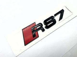 EMBLEMA TRASERO LETRAS AUDI RS7 NEGRO BRILLO
