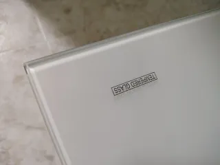 Mesa Centro Cristal Blanco Patas Metálicas 105x55