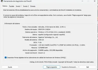 Ordenador Gaming 32GB RAM / 8GB Gráfica
