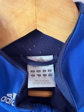 Chaqueta Adidas Vintage Azul y Blanca